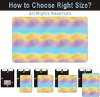 100% Waterproof Dog Bed Cover 52x82 inch Reversible Changing Pad Reusable Camping Mat for Kids/Pet/Dog/Cat Washable Geometric Embroidery Blanket Patchwork Rainbow Ombre Printed+Gray