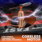 BEZGAR Drones for Kids | 2.4GHZ RC Plane, Remote Control Airplane, RC Helicopter, 360° Flip Fighter Jet Toy, Toys for ages 8-13 with Colorful LED Navigation Lights Red