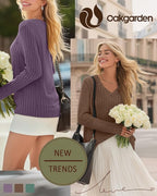 3 Pack Women's Maternity Nursing Tops, V Neck Breastfeeding Sweaters Long Sleeve Hidden Zipper Shirts