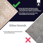 MOON WALKERS Stylish Boho Baby Play Mats for Floor, (6x6ft) Play Mat for Babies and Toddlers, Non-Toxic, Soft, Thick, Tummy Time Mat for Crawling (Extra Large 9 Tiles, Beige Aztec)