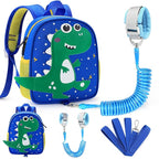 Accmor Toddler Backpack Leash, Cute Dinosaur Kids Backpacks with Anti Lost Wrist Link, Mini Child Bag Tether Baby Walking Harness Wristband Protection Rope for Boys Girls Aged 1-3 to Travel Outdoor