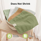 5-Pack Cotton Muslin Burp Cloths Baby Girls, Boys - Soft & Absorbent Spit Up Burp Rags, Large Muslin Towel, Cotton Wash Cloths for Babies, Newborn, Infant, No Shrink, Durable, Neutral (Pine)