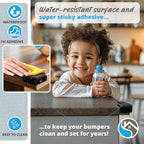 12-Pack Corner Protectors Baby Proof, Furniture Corner and Edge Safety Bumpers, Soft Rubber Foam Cushion Covers, 3M Taped Corner Guards, Baby Child Proofing Pads, Table Corner Protectors, Black