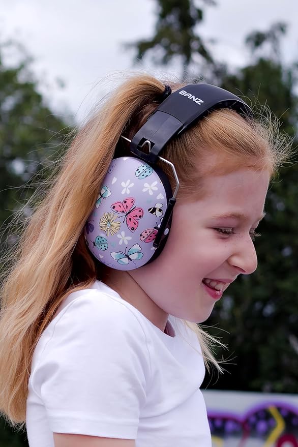 BANZ Kidz Earmuffs 2 Years & Older - Loud Noise Cancelling Kids Headphones & Toddler Ear Muffs, Size Adjustable