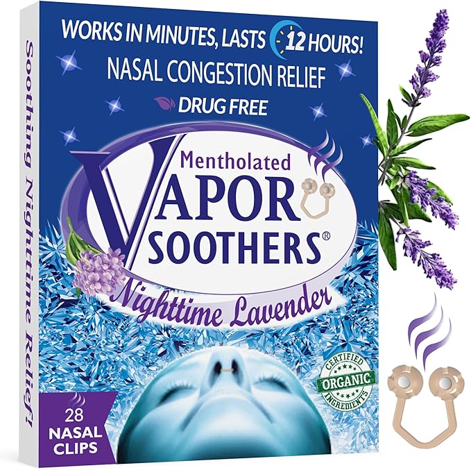 by Scenttech, Snore Reducing- Anti Snoring Aid, Nasal Dilators for Breathing, Instant Nasal Congestion Relief, Nighttime Lavender, 28 Count, Drug-Free