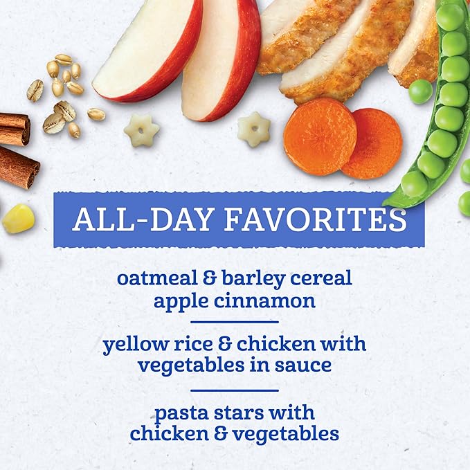 Gerber Toddler Food Variety 6 Pack, All Day Favorites, Breakfast, Lunch & Dinner
