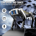 Robot Dog, AI Dog, AI Smart Pet, Will Dance and Kungfu, Voice/App/Remote Control, Support Action Programming, AI Robot Ideal Gift for Adults/Kids