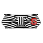 Creative Knitwear North Carolina State Wolfpack Infant Girls Black/White Striped Hair Knot Headband Embroidered Logo - Size Newborn - 4T