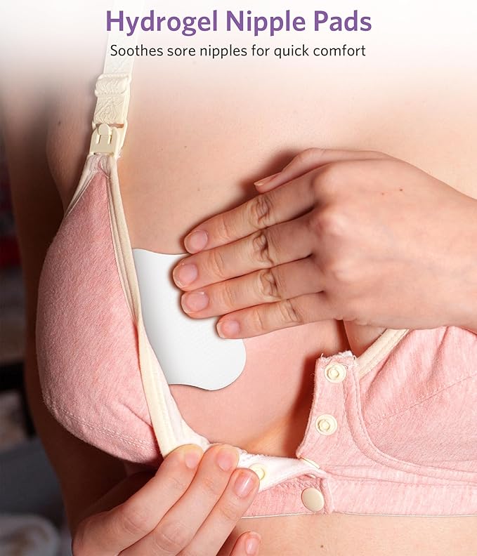 Breastfeeding Essentials Kit for Nursing Moms - Manual Breast Pump, Nipple Shields, Milk Collectors, Breastmilk Storage Bags, Soothing Gel Pads for Breastfeeding Newborn Relief for Sore Nipples 37 Pcs