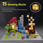 200 PCS Magnetic Building Blocks with 15 LED Light-Up Blocks (Replaceable Battery)&Foldable Magnetic Board,STEM Educational Magnet Cube Set,Creative Construction Toy Gift for Kids (Boys&Girls Ages 3+)