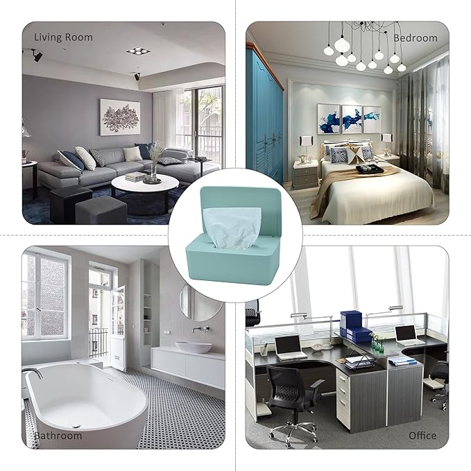 Diaper Wipes Dispenser, Baby Wipes Case, Baby Wipe Holder Keeps Diaper Wipes Fresh, Wipe Container with Non-Slip Feet (Green)