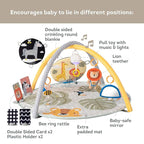 Taf Toys Savannah 360° Activity Gym with Music & Light & 20 Playful Activities, Thickly Padded with Soft Mat and a Unique “Crinkle Toy” for a Variety of Body Positioning for Newborn and Up