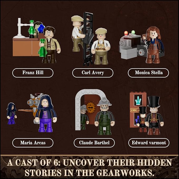 Steampunk Ore Factory Lighting Building-Bricks Set, 3138 Pcs Interactive Mechanical Factory Collection Display Set for Adults and Steampunk Lovers