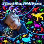 COOLNIGHT Night Light for Kids, 93 Lighting+3 Films Kids Night Light Projector, Remote+Dimmable Star Projector, 360°Slient Glow in The Dark Stars for Ceiling, Gift for 3-8