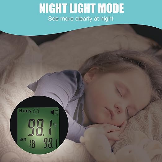 Amplim Forehead Thermometer for Adults, Kids, and Infants: No-Touch Digital Baby Thermometer, Temporal Touchless Medical Grade Newborn Thermometer, Registry Must Have for Body Fever Temperatures, Blue