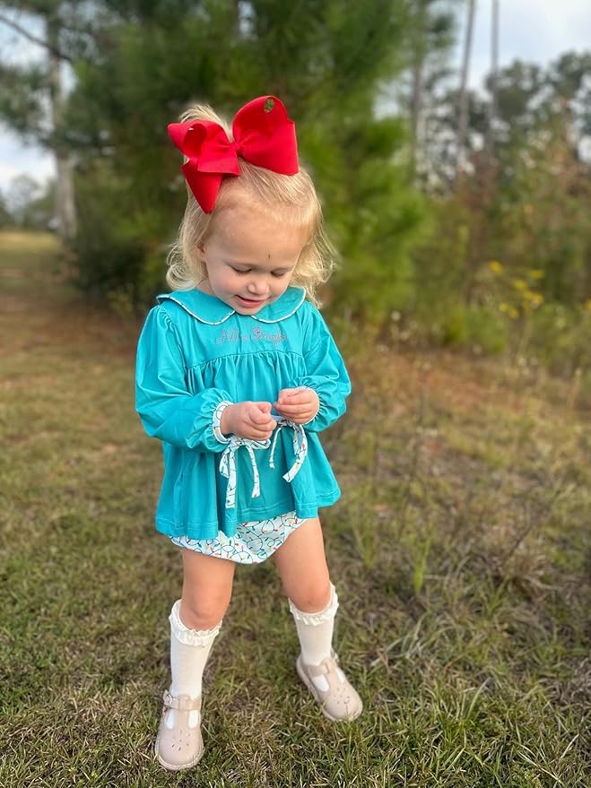 Wee Ones Girls' Plain Wrap Classic Grosgrain Hair Bows on a WeeStay No-Slip Hair Clip, Handmade, King, Red