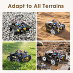 Robotics Kit for Kids Ages 8–12, Smart Robot Tank Car Compatible with Arduino & Scratch, STEM Toys for Boys Ages 8–12, App & Remote Control, Birthday Gift for Boys, Girls and Adults