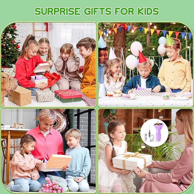 Microscope for Kids 200x Zoom 2-Inch HD Kids Microscope Camera - STEM Learning Kit | Portable Science Tool | Perfect for Ages 3-12 Girls | Purple