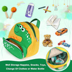 Accmor Toddler Harness Backpack with Leash, Cute Kid Dinosaur Backpacks with Anti Lost Wrist Link, 4 in 1 Mini Child Harness Leash Walking Wristband Rope Baby Protection Belt for Boys Girls (Yellow)