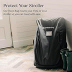 UPPAbaby Travel Bag for Vista and Cruz Strollers - Includes TravelSafe Program Coverage, Inner Wheel Bag and Storage Pocket - Smooth Wheels, Handles + Durable Design