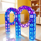 MAGBLOCK 102Pcs Magnetic Tiles Magnetic Toys Magnet Building Tiles Building Blocks for 3 4 5 6 7 8 Years Old Girls and Boys Birthday Gifts Preschool STEM Educational Toys