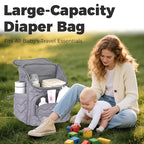 Baby Diaper Bag Backpack, Multifunction Baby Bag for Mom Dad, Large Capacity Diaper Backpack with Changing Pad Stylish Pañaleras para Bebe Stroller Straps, Newborn Baby Essentials Must Haves for Women