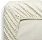 Naturepedic Organic Crib Mattress Sheet - Crib Fitted Sheet for Standard Crib Mattress - Soft and Breathable Cotton Crib Sheet - Ivory - 52"x28"