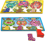 ORCHARD TOYS Moose Smelly Socks Game. Find Matching Pairs of Socks for Your Monsters! for Ages 3-6 and 2-4 Players