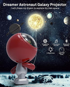 Astronaut Galaxy Projector, AIRIVO Star Projector for Bedroom, Robot Galaxy Projector Night Light for Kids, Bluetooth Speaker Ceiling Projector, Room Decor Gifts for Adults, Teens, Christmas