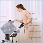 Car Seat Covers for Babies - Multi- use Nursing Carseat Canopy, Breastfeeding Covers, Baby Shower Gifts for Boys and Girls (dot Arrows)