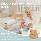 FReniland Wooden Montessori Toys, 4-Piece Wooden Baby Toy, Rainbow Stacking Ring,Car Push and Pull Toy, Rocket Stacking Ring Babys Toys,Newborn Baby Gift Sets for Boys and Girls