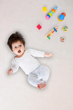 Muslin Fitted Crib Sheet for Standard Crib Mattress, 52” X 28”, 2 Pack 100% Cotton Soft Breathable Baby Crib Sheet for Boys, Girls (Beige/Green)