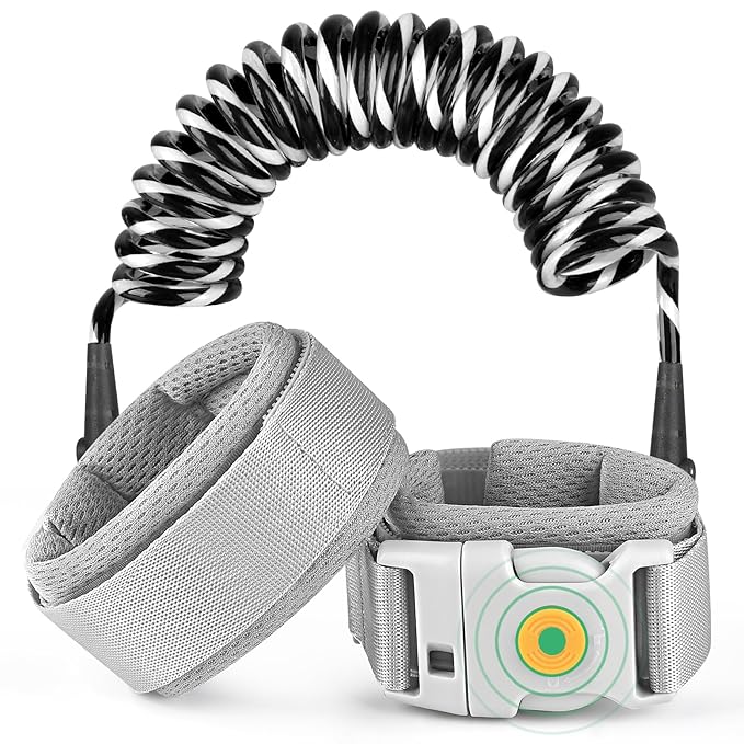 Accmor Anti Lost Wrist Link with Induction Lock, Upgraded Toddler Leash, Reflective Kids Wrist Leash for Baby, Child Walking Wristband Leashes with Magnetic Unlock Design for Outdoor Travel (6.5ft)