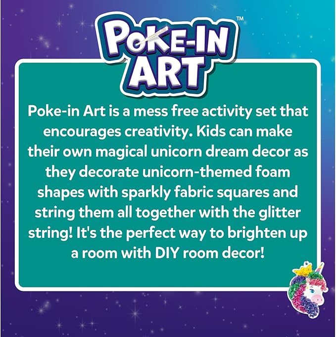 Skillmatics Poke-in Art - Magical Unicorn Dream Decor, Mess-Free Fun for Kids, DIY Wood Craft Kits, Creative Activity, Gifts for Ages 4, 5, 6, 7, 8, 9