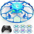 SYMA Kids Drone with 7-Color LED Light Modes, X660 Indoor Drone with Full Propeller Guard Headless Mode Rotary Ascent, Lightweight Easy to Fly Remote Control Airplane Gift for Adults Boys and Girls