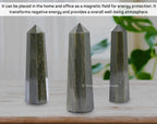 Amazing Gemstone Golden Sheen Obsidian Crystal Towers - Natural Healing Crystal Point Obelisk for Reiki Healing and Crystal Grid (2 Inch to 3 Inch)