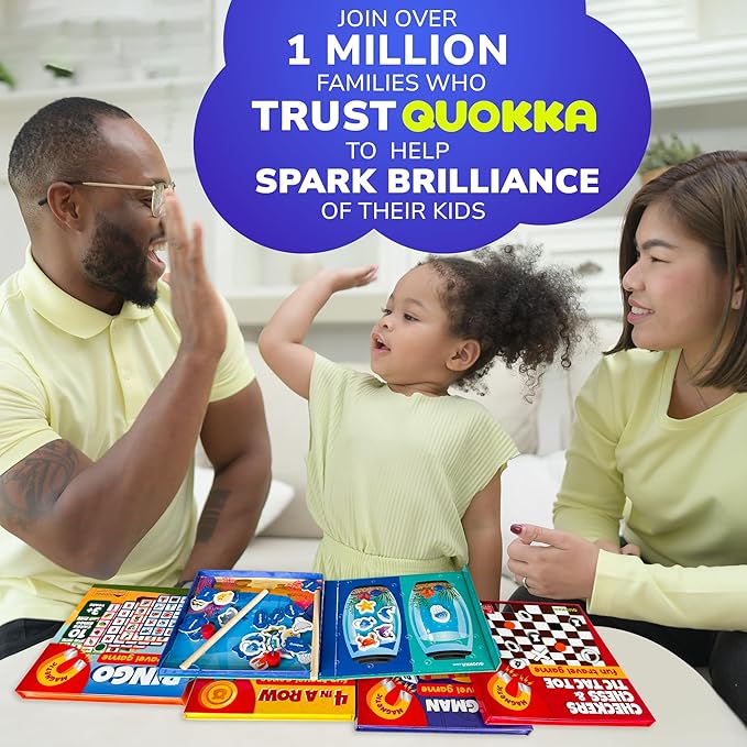 QUOKKA Magnet Game for Kids 3-5 - Fishing Game Kids Ages 4-8 - Travel I Road Trip I Plane I Car Ride - Magnetic Toddler Travel Toys