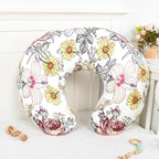 Floral Nursing Pillow Cover, Breastfeeding Pillow Slipcover for Baby Girls, Soft Snug Fits On Newborn Feeding Pillow Case