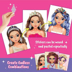 Sticker Stylish Dress up Jewelry. Sticker Activity Book for Kids. Learn Girls Fashion Design with Stickers and Guides for Kids 5 and up with 250+ Reusable Stickers. Gift for Girls