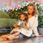 Kizeefun Light Up Train Toy for Toddlers: Transparent Gear Car Toy for Kids with Cool Light and Music Educational Crawling Toys for Baby Boys and Girls