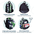 Wildkin 15-inch Kids Backpack – Durable, Padded, Adjustable for School & Travel - Green Camo