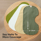 KeaBabies 4-Pack Baby Burp Cloths Baby Girl, Boy - Organic Cotton Burp Cloth, Extra Large, Absorbent, Soft Burping Cloths & Bibs Set for Babies, Newborn Burp Clothes, Thick Burp Rags (Palms)