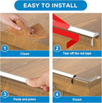 Baby Proofing, 0.6in Edge Protector Strip Clear, Thickened Silicone Soft Corner Protectors with Upgraded Pre-Taped Strong Adhesive, 13.1ft Edge Protectors for Cabinets, Tables, Drawers