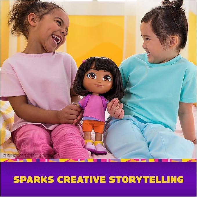 Dora, Sing & Explore Dora Doll with Music, Sound Effects, Bilingual Phrases, Doll Clothes & Accessories, Kids Toys for Girls & Boys Ages 3 and Up