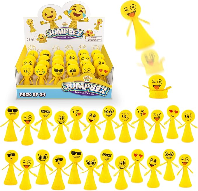 IPIDIPI TOYS Jumping Poppers – Pack of 24 – Spring Launcher Toys for Kids - Fun Party Favors, Goodie Bag Stuffers, Classroom Rewards, Birthday Games, and Holiday Prizes