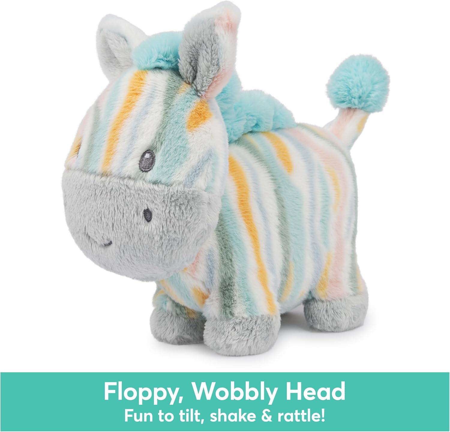 GUND Baby Safari Friends Collection Plush Zebra with Chime, Sensory Toy Stuffed Animal for Babies and Newborns, Multicolored, 7"