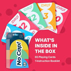 No Cap! – The Ultimate Game Night Card Game for Friends & Family, Perfect for Laughter-Filled Evenings, Includes 65 Cards, Easy Instructions, and Hours of Competitive Fun