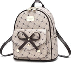 I IHAYNER Girls Bowknot Cute Leather Backpack Mini Backpack Purse for Women