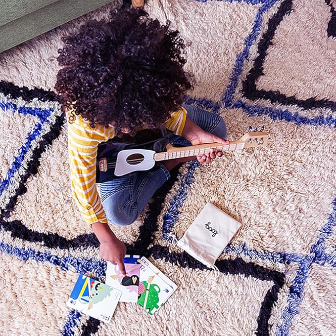 Loog Mini Acoustic kids Guitar for Beginners 3-strings Ages 3+ Learning app and lessons included