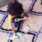 Loog Mini Acoustic kids Guitar for Beginners 3-strings Ages 3+ Learning app and lessons included Black